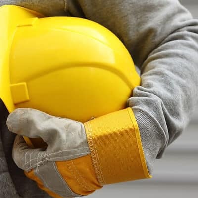 Man Holding Hard Hat